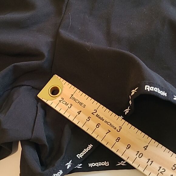 NEW M REEBOK POCKETS SHORTS BLACK WHITE ATTACHED PANTY DRAWSTRING RUNNING MEDIUM - Picture 8 of 9